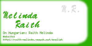 melinda raith business card
